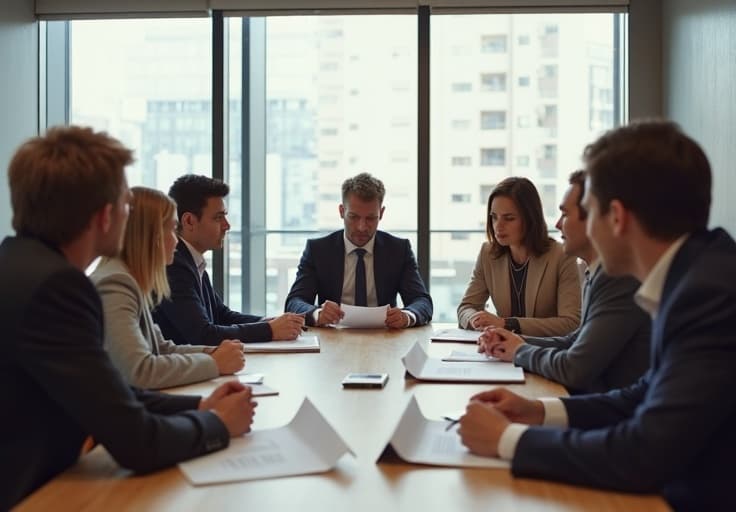 Hiring team reviewing compliance documents
