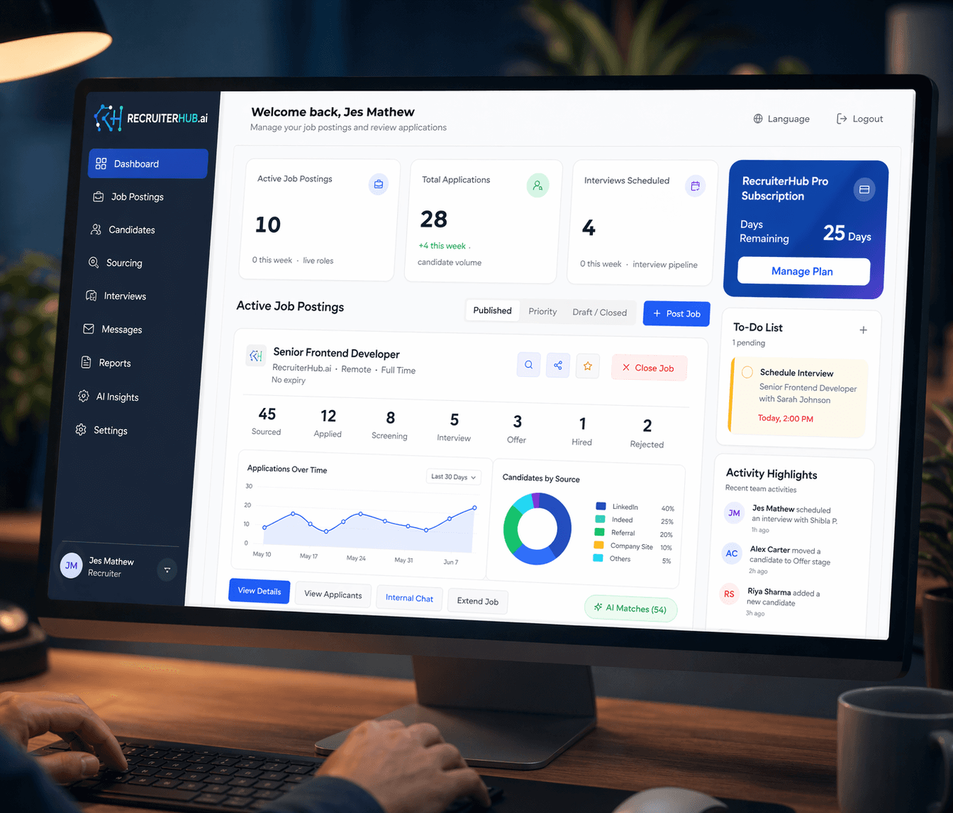 One dashboard for every hire